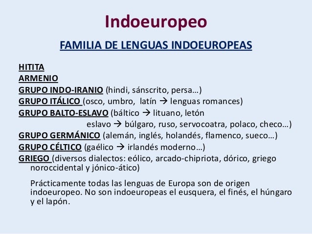 Del indoeuropeo a las lenguas romances