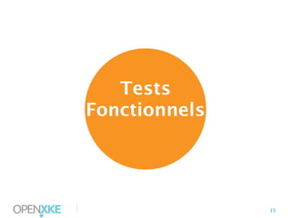 Tests
Fonctionnels

|

15

 