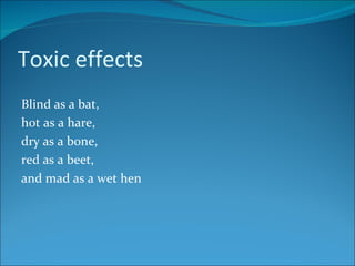 Deliritant Deliriant poison | PPT