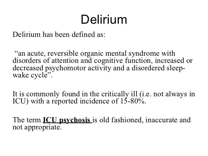 Delirium Gemma W