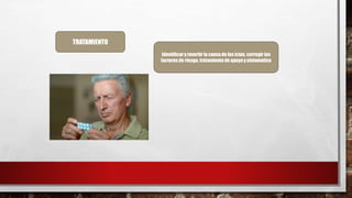 TRATAMIENTO
Identificary revertir la causa de los ictus, corregir los
factoresde riesgo, tratamiento de apoyoy sintomatico
 