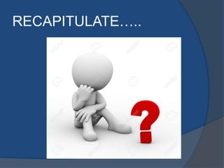 RECAPITULATE…..
 