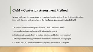 DELIRIUM A DISORDER THAT IS UNDERESTIMATED | PPTX