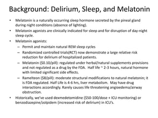 ICU Delirium and Melatonin | PPT