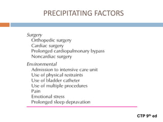 CTP 9th ed
PRECIPITATING FACTORS
 