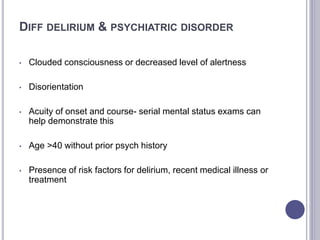 Delirium - an overview | PPTX