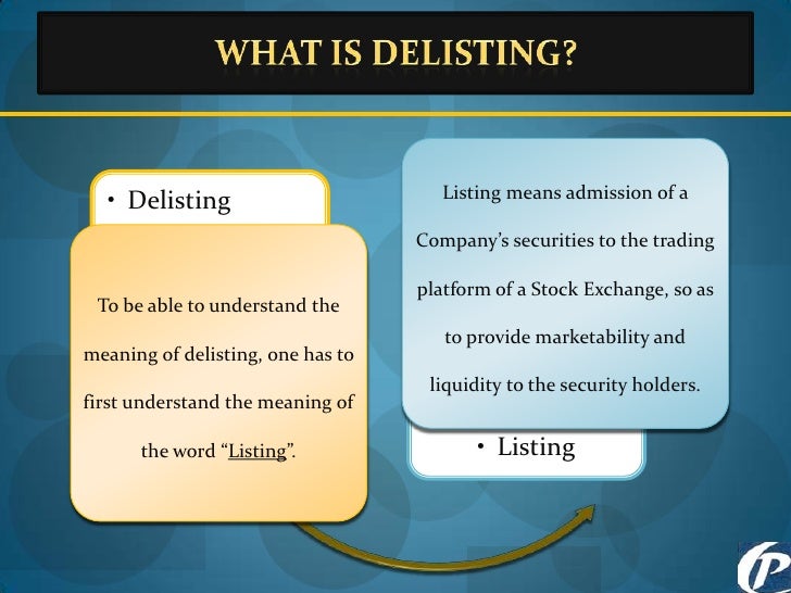 Delisting.in