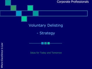 Voluntary Delisting strategy