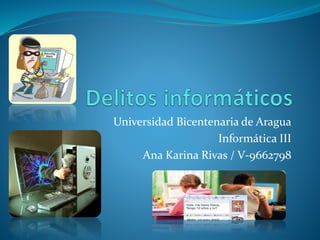 Universidad Bicentenaria de Aragua
Informática III
Ana Karina Rivas / V-9662798
 