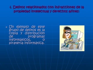 IMPLICADOS
Sujeto Activo (Delincuente)
Los sujetos activos tienen habilidades para el
manejo de los sistemas informáticos y
generalmente por su situación laboral se
encuentran en lugares estratégicos donde se
maneja información de carácter sensible, o
bien son hábiles en el uso de los sistemas
informatizados, aún cuando en muchos de los
casos, no desarrollen actividades laborales
que faciliten la comisión de este tipo de delitos.
 
