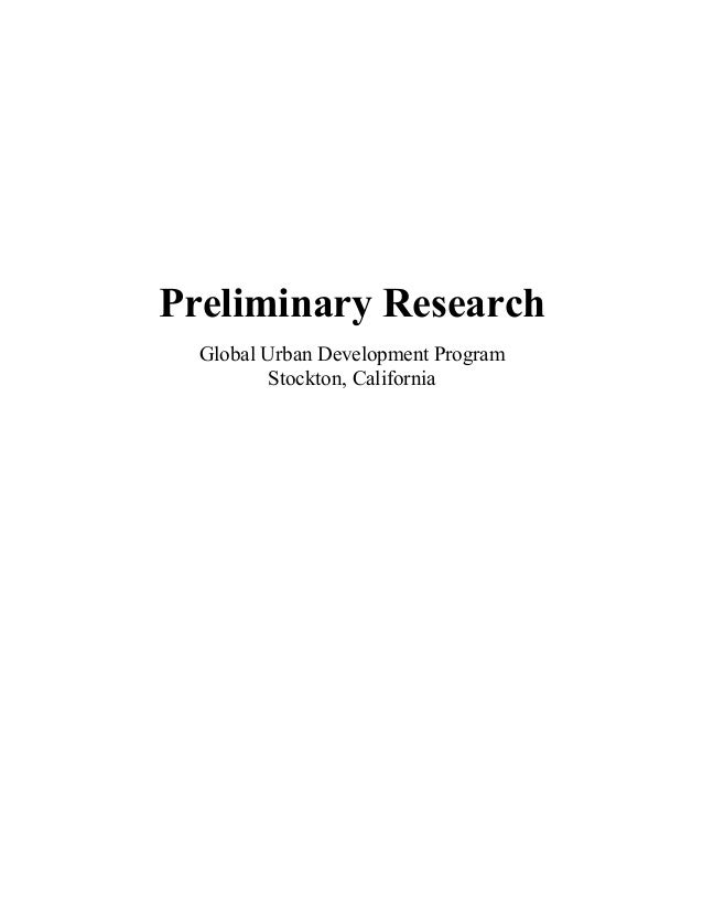 preliminary research report