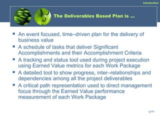 Event Deliverables Examples A Gentle Introduction to Deliverables Based Planning | PPT