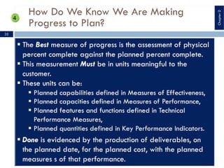How Do We Know We Are Making
Progress to Plan?
35
Chapter0
 