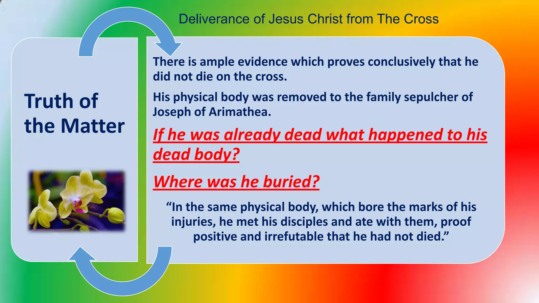 Deliverance of jesus christ from the cross | PPTX