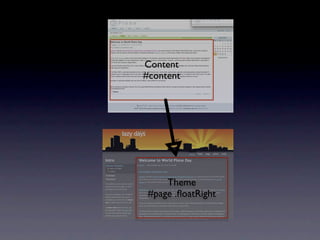 Content
#content




     Theme
 #page .ﬂoatRight
 