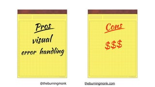 @theburningmonk theburningmonk.com
Pros Cons
visual
$$$
error handling
 