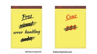 @theburningmonk theburningmonk.com
Pros Cons
visual
$$$
error handling
audit
 