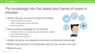 Author documents, deliver knowledge®
 