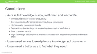 Author documents, deliver knowledge®
 