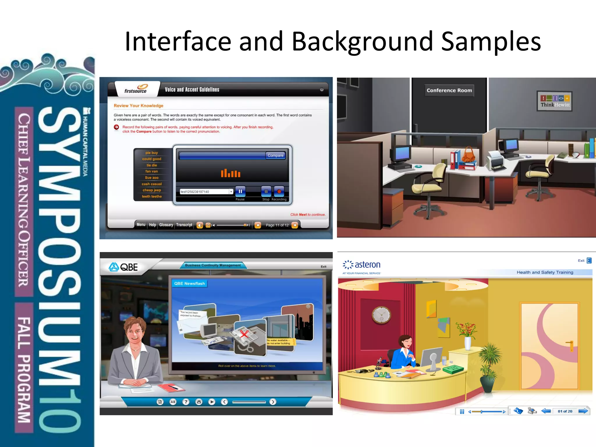 Interface and Background Samples
 