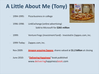 A Little About Me (Tony) 