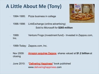 A Little About Me (Tony) 