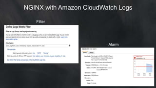 NGINX with Amazon CloudWatch Logs 
Filter 
Alarm 
 