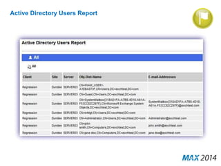 Active Directory Users Report 
 