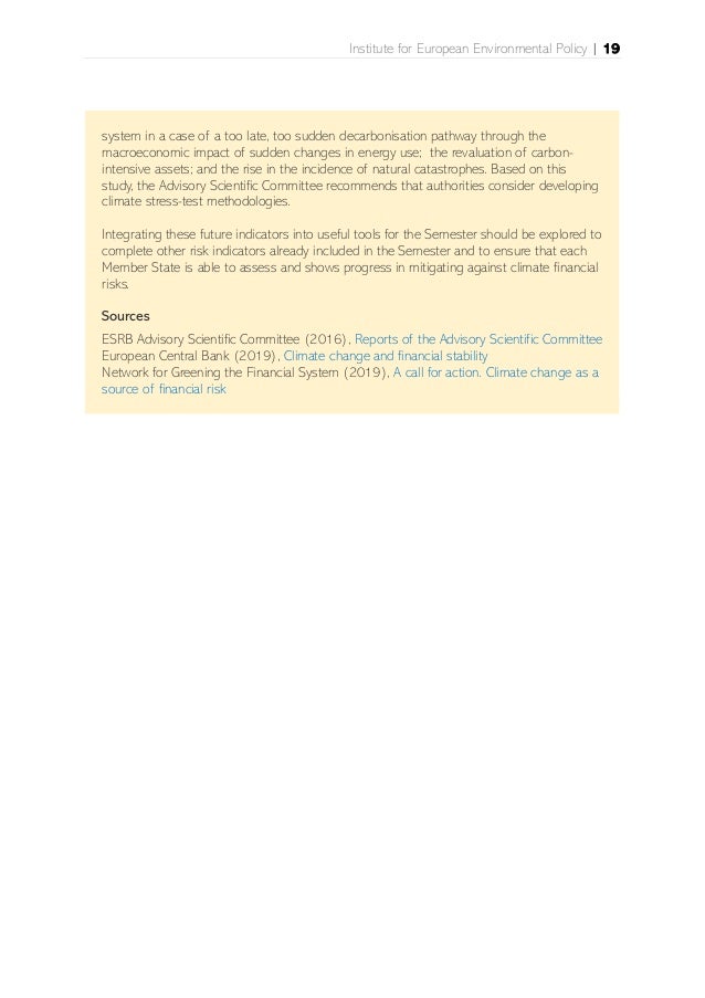 Institute for European Environmental Policy | 19
system in a case of a too late, too sudden decarbonisation pathway throug...