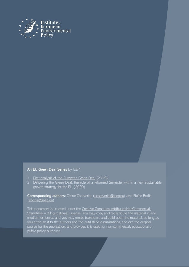 26 | Delivering the Green Deal
An EU Green Deal Series by IEEP:
1. First analysis of the European Green Deal (2019)
2. Del...
