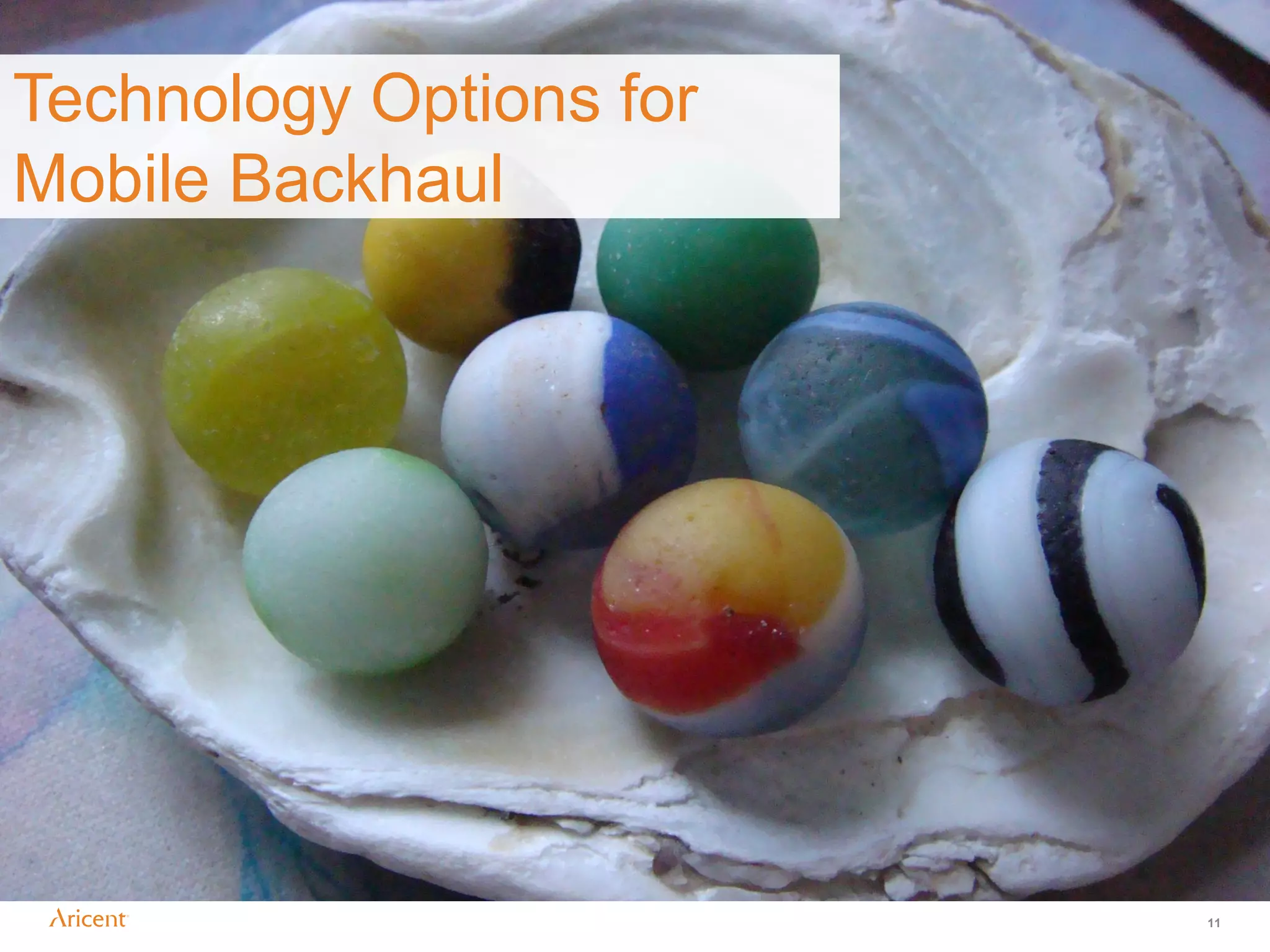 Technology Options for
Mobile Backhaul




                         11
 