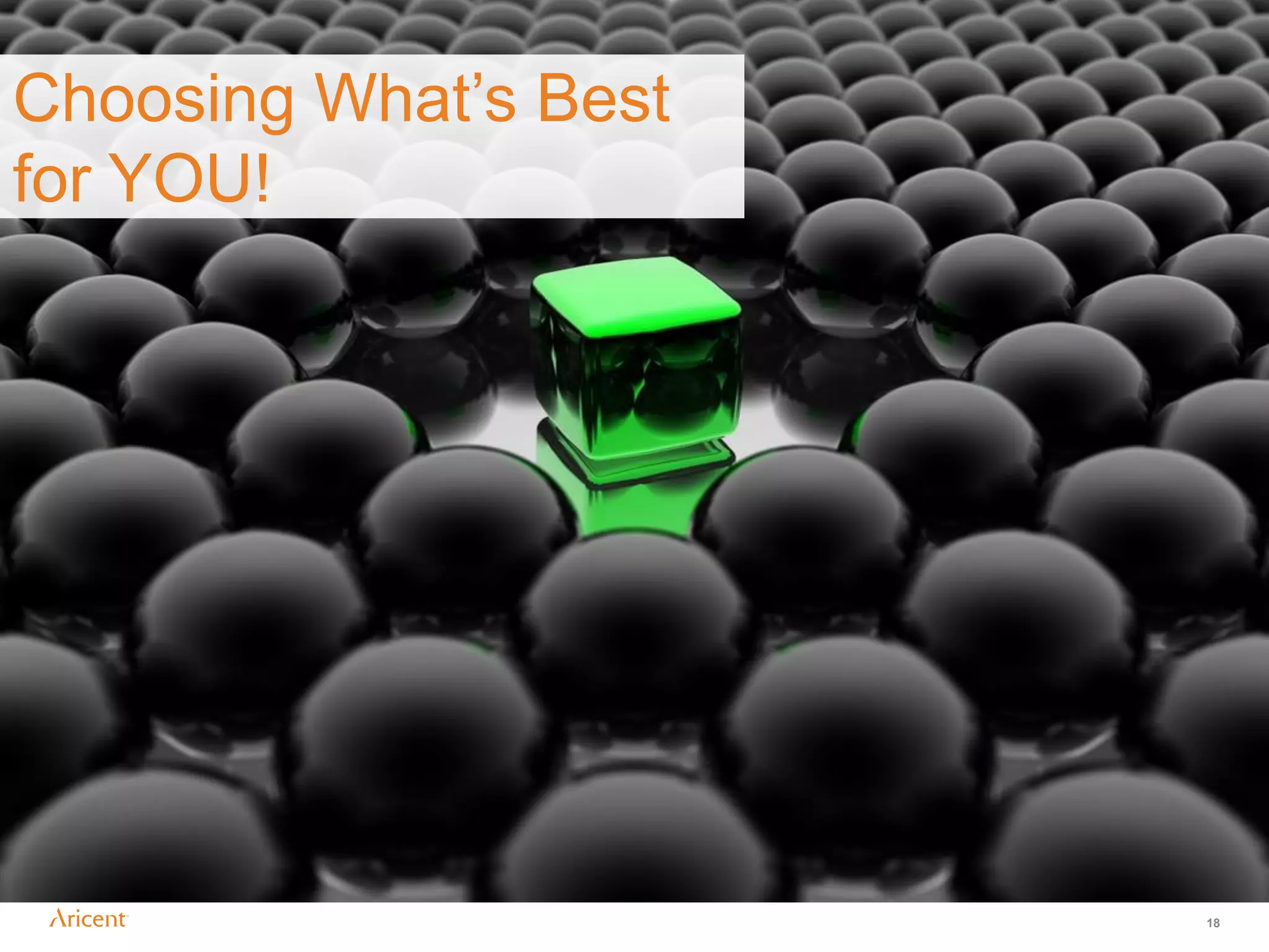 Choosing What‟s Best
for YOU!




                       18
 