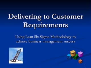 Delivering to Customer Requirements Using Lean Six Sigma Methodology to achieve business management success 