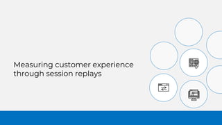 Measuring customer experience
through session replays
 