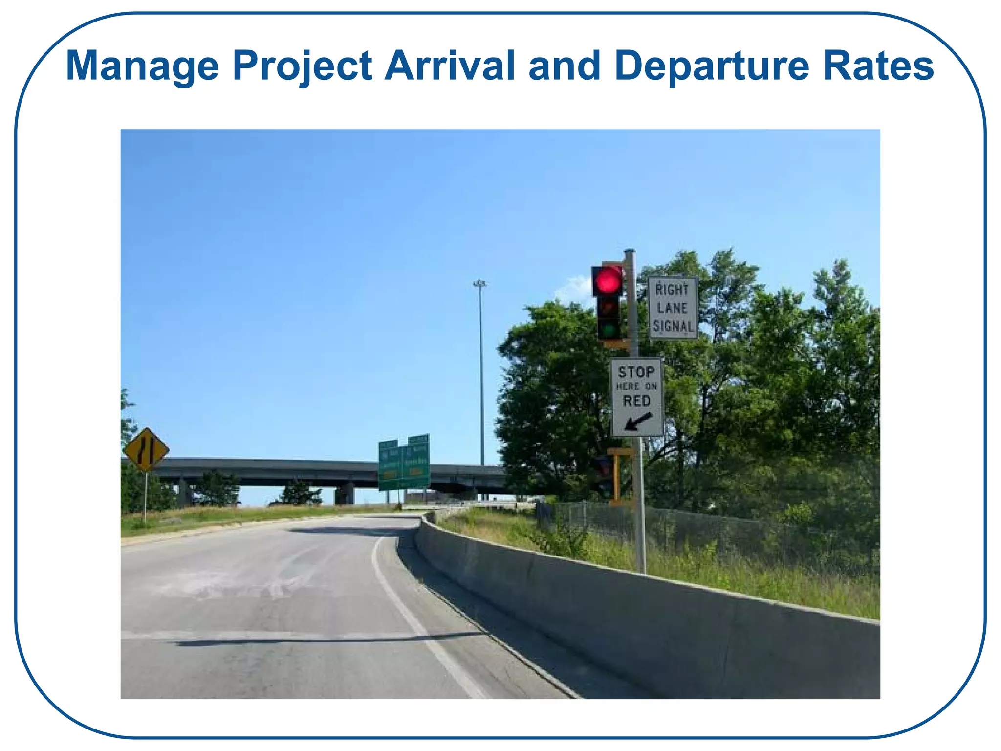 Manage Project Arrival and Departure Rates
 