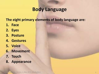 Delivery sessiion 2 nonverbal_communication_judy beddoni | PPTX
