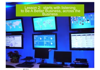 Lesson 2: starts with listening
                to Be A Better Business, across the
                             Business




13   Confidential                            Rishi Dave | Inside Out
                    10/1
 