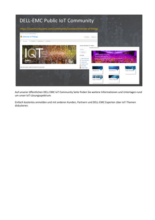 Dell Technologies - Die IoT Wertschöpfungskette für eine smarte Welt - Dell EMC IoT Lösungen