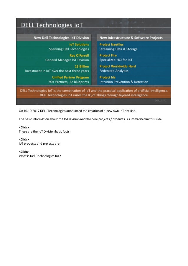 Dell Technologies The Iot Value Chain Solutions For The Smart Wor