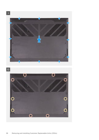 38 Removing and installing Customer Replaceable Units (CRUs)
 