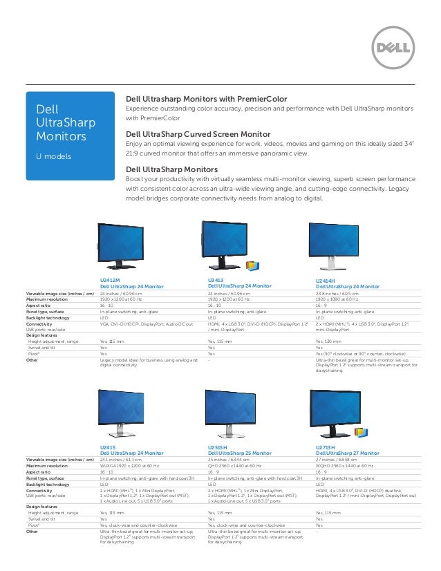 Dell monitorsquickreference