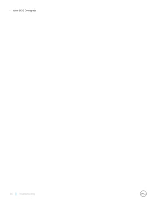 • Allow BIOS Downgrade
82 Troubleshooting
 