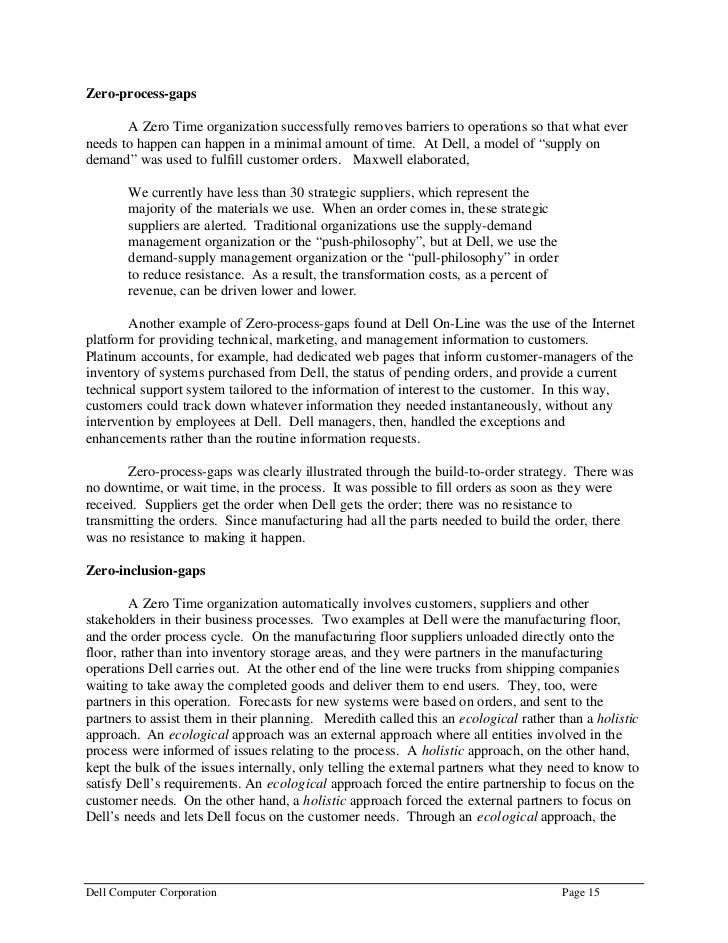 case study on dell computer corporation Financial performance of dell computer case solution, this case is about finance publication date: 03/28/2002 among the world's biggest computer systems makers, a. case study on dell computer corporation Financial performance of dell computer case solution, this case is about finance publication date: 03/28/2002 among the world's biggest computer systems makers, a.
