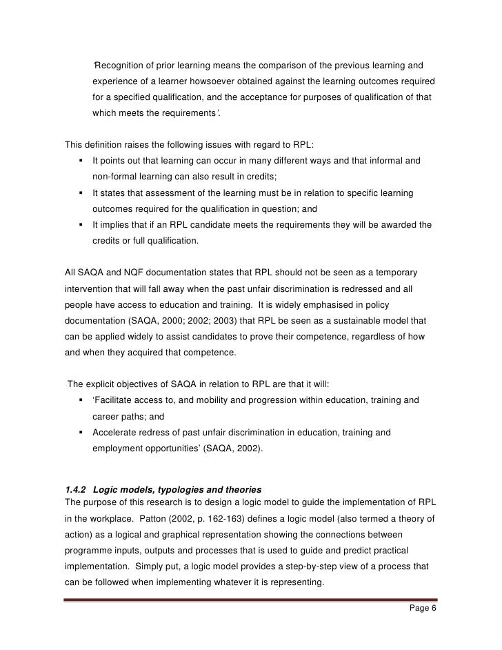 rpl learning Recognition of prior learning (rpl) rpl is a form of assessment which is the process of recognising a person’s skills and knowledge which they have acquired through previous training, education, work and/or general life experience. rpl learning Recognition of prior learning (rpl) rpl is a form of assessment which is the process of recognising a person’s skills and knowledge which they have acquired through previous training, education, work and/or general life experience.