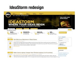 Dell Ideastorm - Community involvement