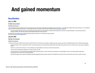 Dell Ideastorm - Community involvement