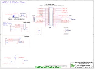 WWW.AliSaler.Com
5
5
4
4
3
3
2
2
1
1
D D
C C
B B
A A
PCH_AZ_MDC_RST1#
PCH_AZ_MDC_RST1#
MIC_IN_R
POWER_SW#_MB
+5V_ALW
+3.3V_ALW_PCH
+5V_ALW
+3.3V_LAN
+3.3V_ALW_PCH
+5V_ALW +3.3V_LAN
+3.3V_ALW
+5V_RUN
+5V_ALW
POWER_SW#_MB
<40,41>
MDC_RST_DIS#
<39>
PCH_AZ_MDC_RST#
<14>
AUD_HP_OUT_L <29>
AUD_HP_NB_SENSE
<29,39>
PCH_AZ_MDC_SYNC <14>
PCH_AZ_MDC_SDOUT <14>
PCH_AZ_MDC_BITCLK <14>
USB_OC4#
<17>
IO_LOOP# <18>
LAN_ACTLED_YEL#
<31>
LED_10_GRN#
<31>
LED_100_ORG#
<31>
HSYNC_BUF <23>
VSYNC_BUF <23>
USBP9-
<17>
USBP9+
<17>
GREEN_CRT <23>
RED_CRT <23>
BLUE_CRT <23>
PCH_AZ_MDC_SDIN1 <14>
DAT_DDC2_CRT <23>
CLK_DDC2_CRT <23>
SW_LAN_TX3+
<31>
SW_LAN_TX3-
<31>
SW_LAN_TX2-
<31>
SW_LAN_TX2+
<31>
SW_LAN_TX1-
<31>
SW_LAN_TX1+
<31>
SW_LAN_TX0+
<31>
SW_LAN_TX0-
<31>
LID_CL#
<39,43>
WIRELESS_ON#/OFF
<39>
VOL_UP
<40>
VOL_DOWN
<40>
VOL_MUTE
<40>
AUD_HP_OUT_R <29>
MIC_IN_R <29>
USB_SIDE_EN#
<36,39>
SATA_LED
<43>
WLAN_LED
<43>
BATT_WHITE
<43>
BATT_YELLOW
<43>
Title
Size Document Number Rev
Date: Sheet of
LA-7781
1.0
PWR SW/Sub-board Connector
30 61
Friday, February 24, 2012
Compal Electronics, Inc.
Title
Size Document Number Rev
Date: Sheet of
LA-7781 1.0
PWR SW/Sub-board Connector
30 61
Friday, February 24, 2012
Compal Electronics, Inc.
Title
Size Document Number Rev
Date: Sheet of
LA-7781 1.0
PWR SW/Sub-board Connector
30 61
Friday, February 24, 2012
Compal Electronics, Inc.
DELL CONFIDENTIAL/PROPRIETARY
PROPRIETARY NOTE: THIS SHEET OF ENGINEERING DRAWING AND SPECIFICATIONS CONTAINS CONFIDENTIAL
TRADE SECRET AND OTHER PROPRIETARY INFORMATION OF DELL INC. ("DELL") THIS DOCUMENT MAY NOT
BE TRANSFERRED OR COPIED WITHOUT THE EXPRESS WRITTEN AUTHORIZATION OF DELL. IN ADDITION,
NEITHER THIS SHEET NOR THE INFORMATION IT CONTAINS WAY BE USED BY OR DISCLOSED TO ANY THIRD
PARTY WITHOUT DELL'S EXPRESS WRITTEN CONSENT.
POWER & INSTANT ON SWITCH
Analog_GND
DETECT_GND
Place close
to JIO1.13
Change to TYCO_2041300-2_60P-T and Horizonal reverse to SSI
I/O board CONN.
Place close
to JIO1.35
Media Board
Defult on,
WIRELESS_ON/OFF#:
LOW: ON
HIGH: OFF
LED Board
G
D
S
Q44
SSM3K7002FU_SC70-3~D
G
D
S
Q44
SSM3K7002FU_SC70-3~D
2
1 3
JLED1
TYCO_2041084-6~D
CONN@
JLED1
TYCO_2041084-6~D
CONN@
1
1
2
2
3
3
4
4
5
5
6
6
G1 7
G2 8
C50
0.1U_0402_25V6K~D
C50
0.1U_0402_25V6K~D
1
2
C1003
0.1U_0402_25V6K~D
C1003
0.1U_0402_25V6K~D
1
2
R752
10K_0402_5%~D
R752
10K_0402_5%~D
1
2
D23
PESD24VS2UT_SOT23-3~D
@D23
PESD24VS2UT_SOT23-3~D
@
2
3
1
SW1
NTC033-XJ1J-X260CM_4P
SW1
NTC033-XJ1J-X260CM_4P
1
2
3
4
C997
0.1U_0402_25V6K~D
C997
0.1U_0402_25V6K~D
1
2
R751
100K_0402_5%~D
R751
100K_0402_5%~D
1
2
C1002
0.1U_0402_25V6K~D
C1002
0.1U_0402_25V6K~D
1
2
C1001
0.1U_0402_25V6K~D
C1001
0.1U_0402_25V6K~D
1
2
C1000
0.1U_0402_25V6K~D
C1000
0.1U_0402_25V6K~D
1
2
JMDIA1
TYCO_2041070-8~D
CONN@
JMDIA1
TYCO_2041070-8~D
CONN@
1
1
2
2
3
3
4
4
5
5
6
6
7
7
8
8
G1
9
G2
10
JIO1
TYCO_2041300-2
CONN@
JIO1
TYCO_2041300-2
CONN@
1 1
2
2
3 3
4
4
5 5
6
6
7 7
8
8
9 9
10
10
11
11
12
12
13
13
14
14
15
15
16
16
17
17
18
18
19
19
20
20
21
21
22
22
23
23
24
24
25
25
26
26
27
27
28
28
29
29
30
30
31
31
32
32
33
33
34
34
35
35
36
36
37
37
38
38
39
39
40
40
41
41
42
42
43
43
44
44
45
45
46
46
47
47
48
48
49
49
50
50
51
51
53
53
57
57
55
55
59
59
52
52
56
56
58
58
54
54
60
60
GND
62
GND
61
GND
63
GND
65
GND
64
GND
66
WWW.AliSaler.Com
 