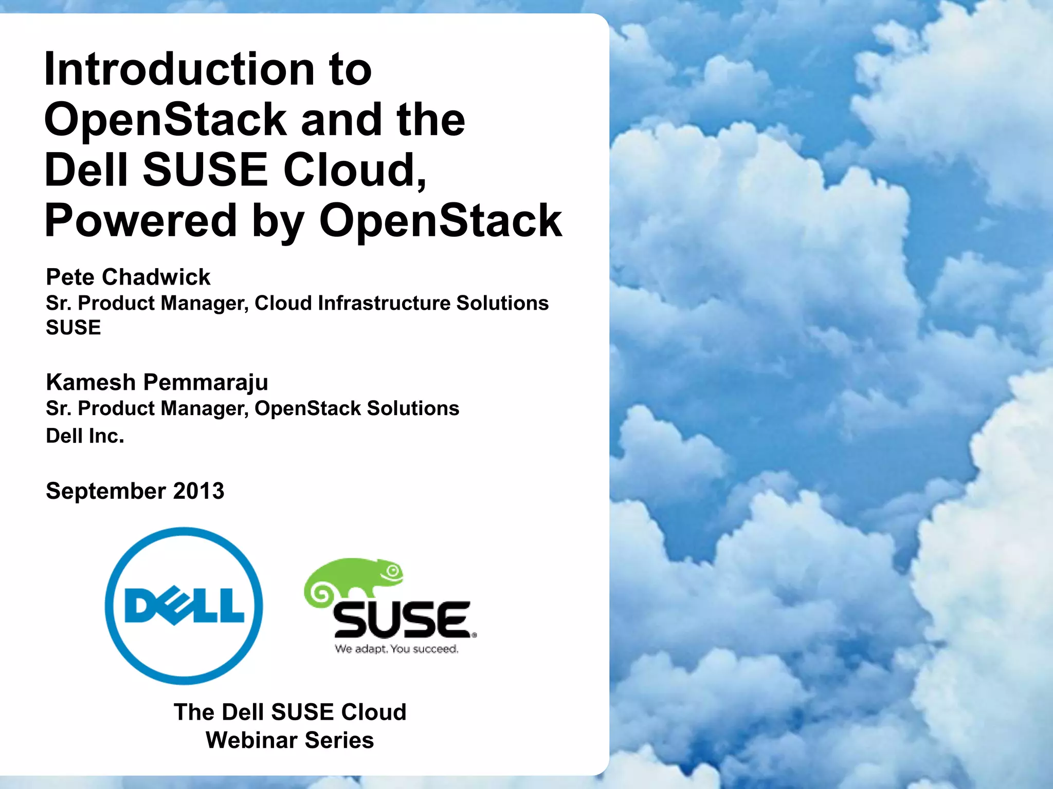 Dell SUSE Cloud Solution, Powered by OpenStack | PDF