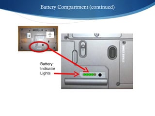 Battery Compartment (continued) HS-D830-CC Battery Indicator Lights 