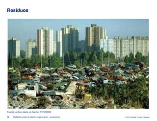 Residuos Reflexión sobre la relación organización - ecosistema Fuente: archivo diario La Nación, 17/12/2005. 